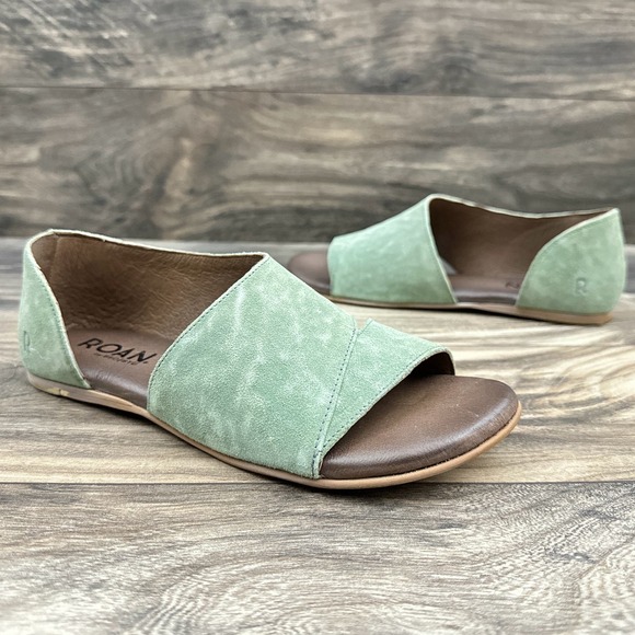 NIB Roan by Bed Stu Irie 8 38 Asymmetrical Open Toe Flat Leather Sandals Osaka - Picture 4 of 13